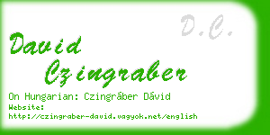 david czingraber business card